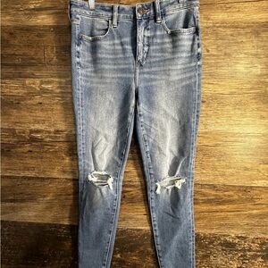 American Eagle Outfitters High Rise Jegging Blue Jeans